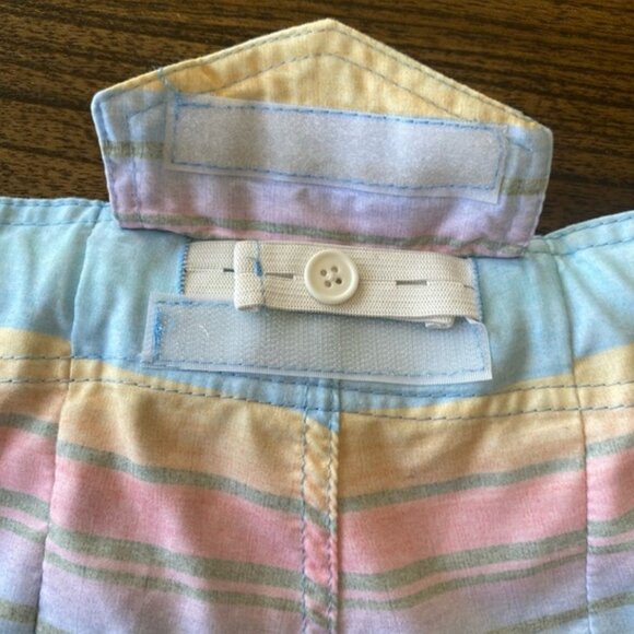 Just Bones Boardwear Board Shorts Pastel Horizontal Stripes and adjustable waist - Picture 8 of 8